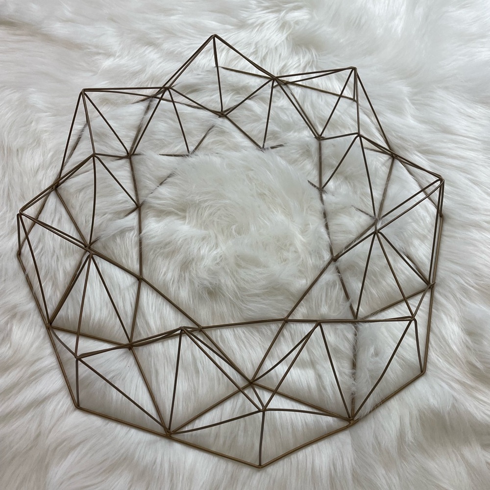 Gold Geometric Metal Frame Centerpiece